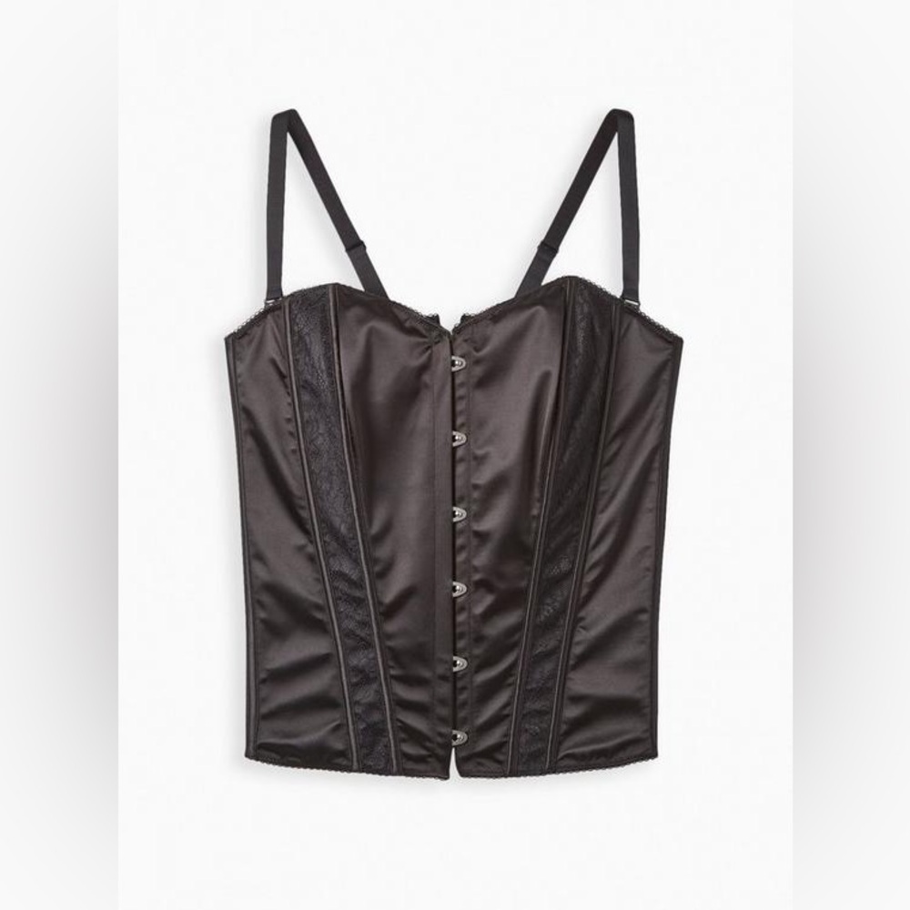 Torrid Satin Corset With Hook Front - Picture 5 of 9